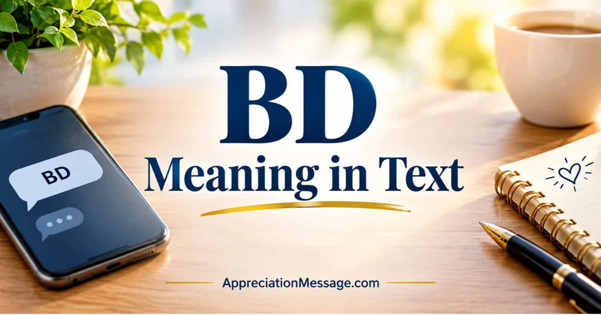 BD Meaning in Text